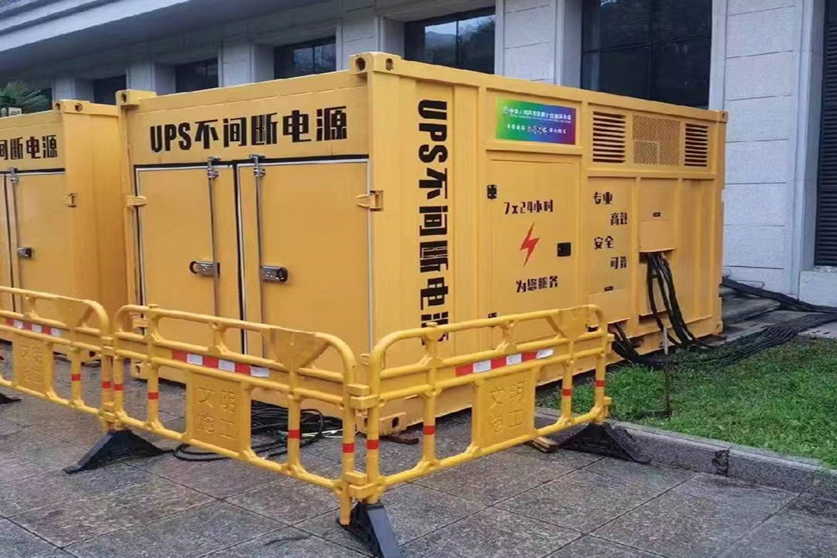 南阳发电机租赁施工现场