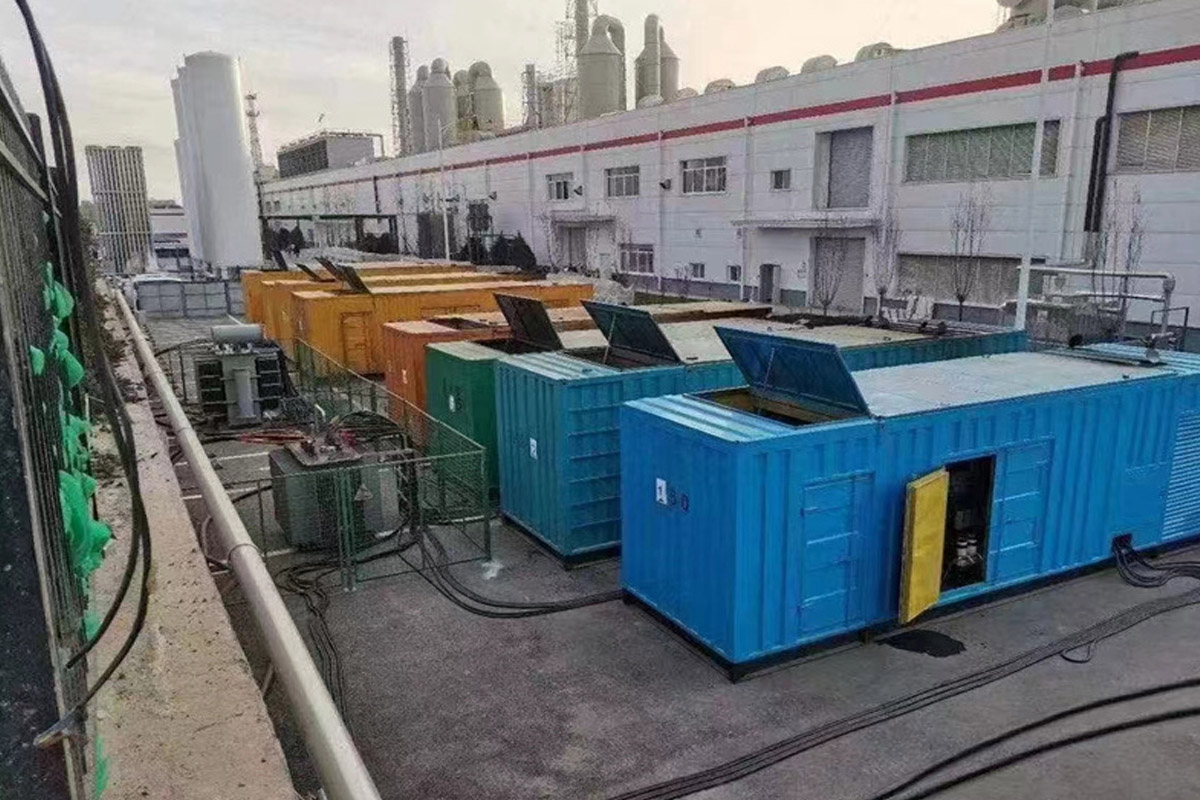南阳发电机租赁施工现场